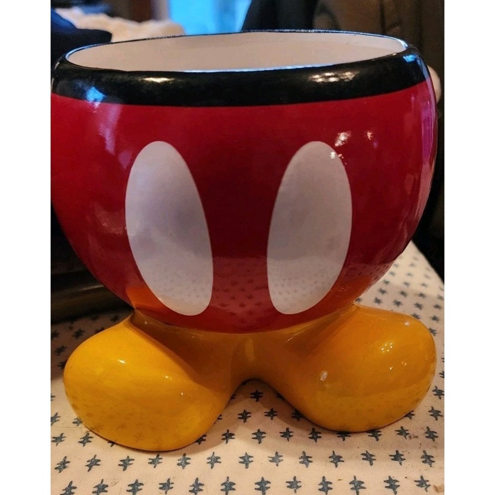Disney Mickey Mouse Ceramic Planter Bottoms Pants Cute Ornate Disneyland - Picture 4 of 5
